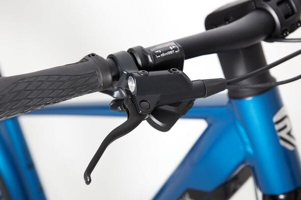 Ridgeback Advance 2 E-Bike – Shimano STEPS, 504Wh Battery, 9-Speed, Hydraulic Disc Brakes 6 Hydraulic disc brake close-up for reliable stopping
