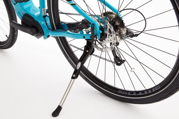 X2 Large The Rideback X2 E-bike – Blue | Shimano STEPS 250W, 150km Range, All-Terrain, 9-Speed 10 Stand on Blue Rideback X2