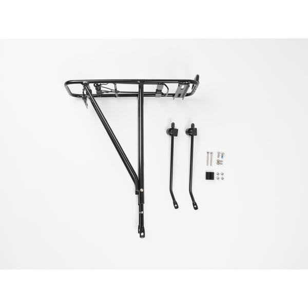 City AVS Adjustable Rear Disc Pannier Rack – Black – Fits 24–29 Inch Wheels – 25kg Load Capacity 6 City AVS Adjustable Rear Disc Pannier Rack black accessory on 29-inch bike