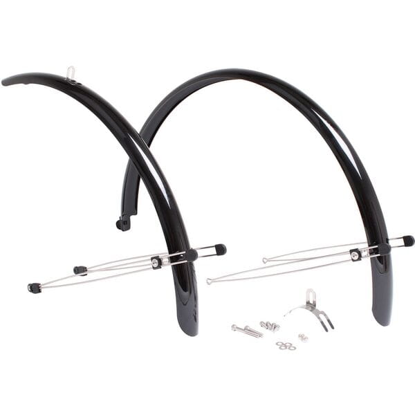 2nd Gen Commute Full Length Mudguards 27.5"/700c – Black 3 Durable Commute 26 x 60mm mudguards front angle for MTB and road bikes