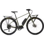 Side view of Genesis Smithfield Large Green E-Bike with Shimano STEPS motor
