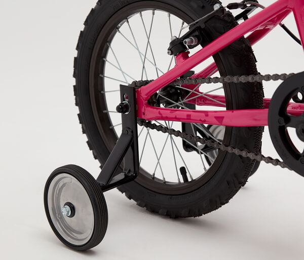 Melody 16 Pink Ridgeback Girl's Mountain Bike Lightweight, Durable, Single Gear, Perfect for 110-120cm Tall Riders 6 Rear Wheel View of Melody 16 Pink