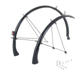 Primo Full Length Mudguards 700 x 46mm Black – Durable Polycarbonate with Stainless Steel Stays 2 Close detail of Premium Mudguards fittings and finish