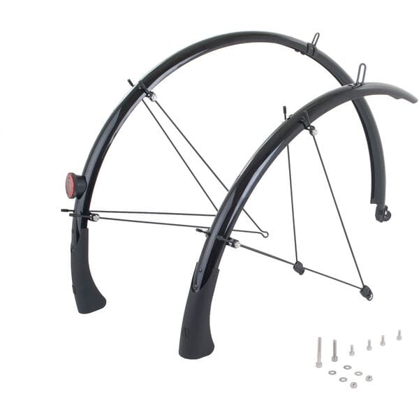 Close detail of Premium Mudguards fittings and finish