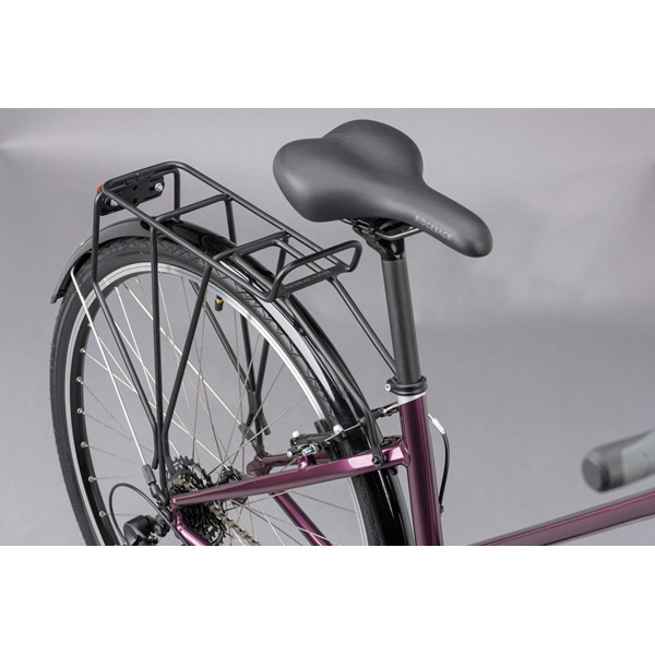 Ridgeback Speed Open Frame Large Grey Utility Bike – All-Weather Hybrid for City & Commute 9 Ridgeback Speed Purple Utility Bike Saddle Comfort View