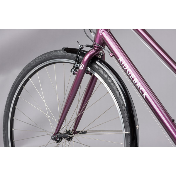 Ridgeback Speed Open Frame Large Grey Utility Bike – All-Weather Hybrid for City & Commute 16 Ridgeback Speed Purple Wide Tyres for Comfort