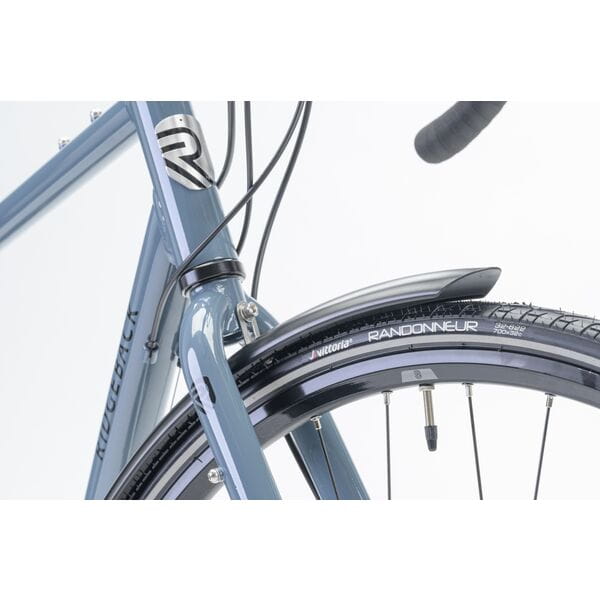 Ridgeback Tour Large 2024 – Touring Bike with Shimano Claris, Promax Disc Brakes, Rack Mounts – 700c – Blue – Fixthisbike London 8 Front View of Ridgeback Tour Large Touring Bike