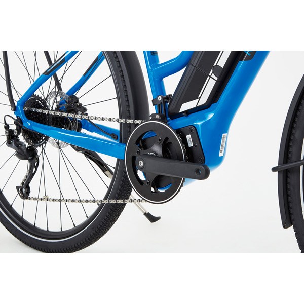 Arcus 2 Open Frame E-Bike – Blue | 250W Motor, 55km Range, All-Terrain Comfort 7 Gear System of Silver Electric Cargo Bike for Smoother Rides