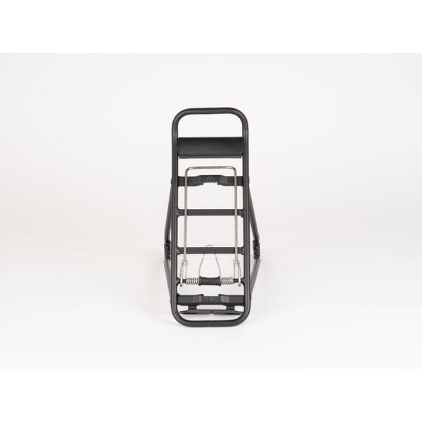 Tour AVS 20 Inch Rear Pannier Rack – Black | Compact Bike Rack with Spring Clamp & Reflector 4 Top view of Tour AVS 20 Inch Rear Pannier Rack in black finish