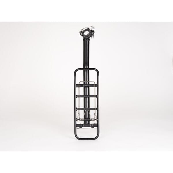 Tour AVS Seatpost Rear Pannier Rack – Black, Fits 25-36mm Seatposts, 10kg Capacity 5 Tour AVS Seatpost Rear Pannier Rack top profile showing 25-36mm fit