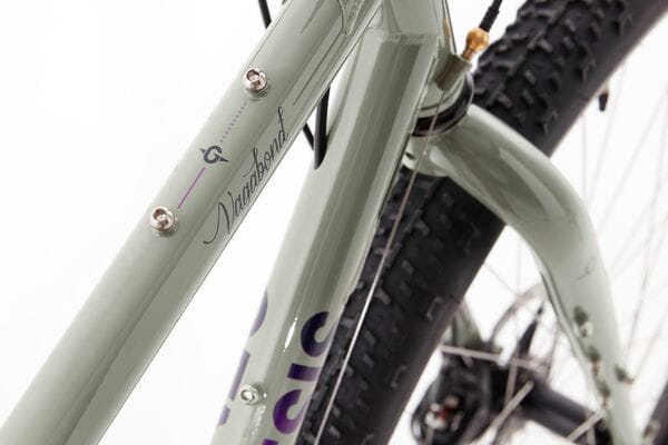 Vagabond Large Monstercross Bike – Ultimate Off-Road & Road Hybrid with Reynolds 725 Steel Frame & SRAM Apex 1X 7 Fork of Vagabond Large Grey Monstercross Bike with Reynolds 725 steel frame