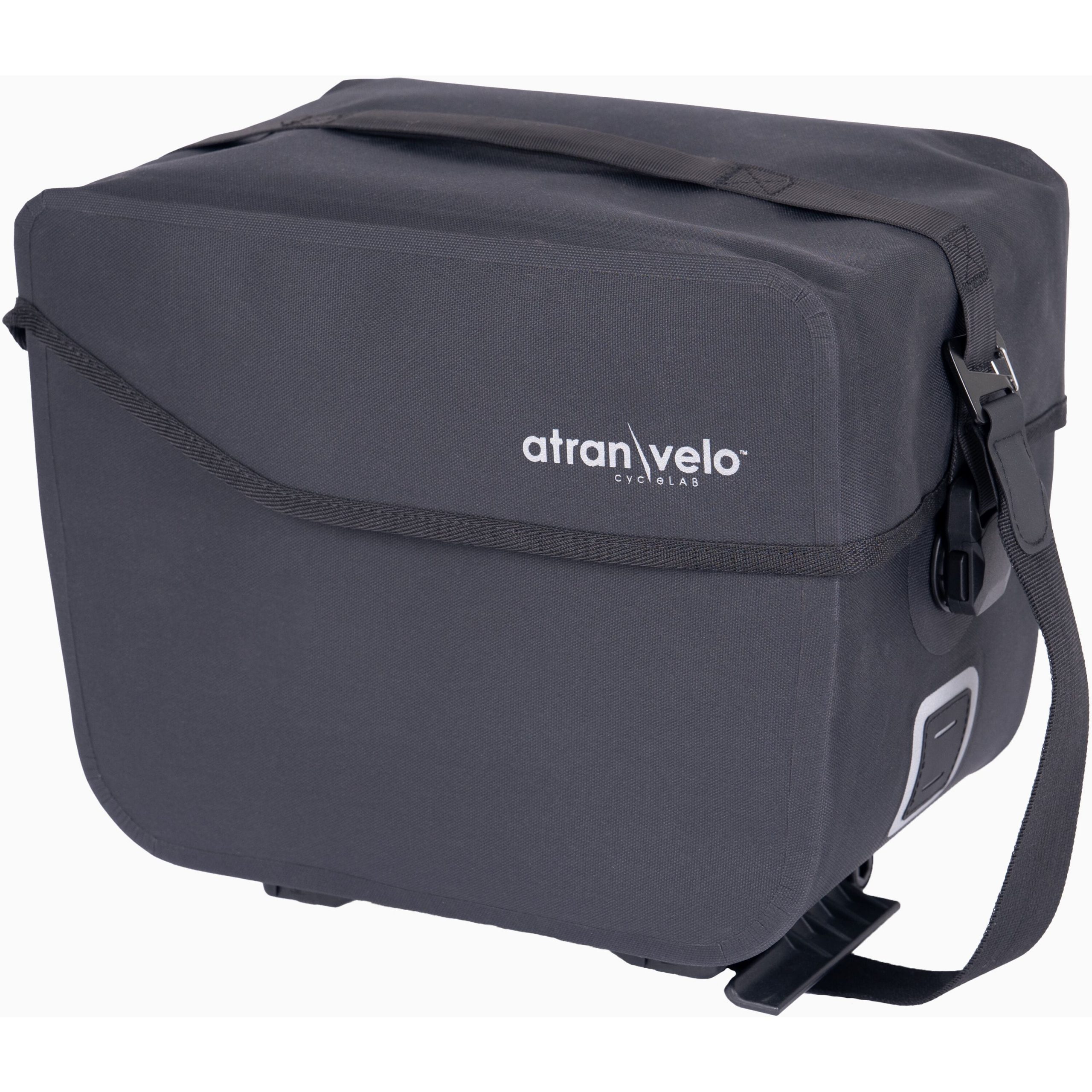 COMMUTER Waterproof Top Bag 10L front view on AVS rack